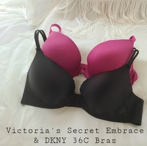 Victoria's Secret Angel's & DKNY Sz 36C Bra Bundle